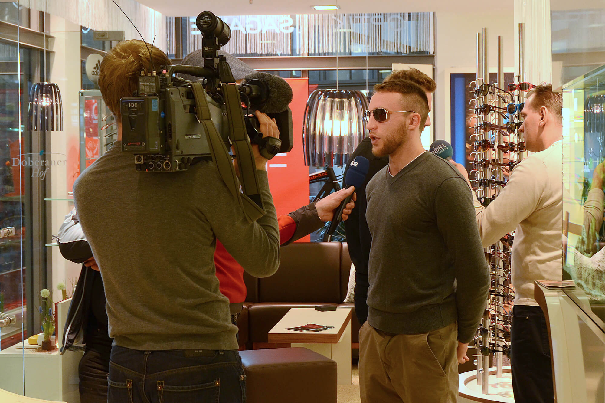 Hansaprofi Semmer im Interview bei Optik Sagawe in Rostock