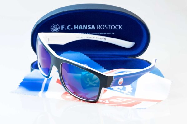 F.C. Hansa Rostock Sonnenbrille - schwarz-blau - Hansa Kombiangebot
