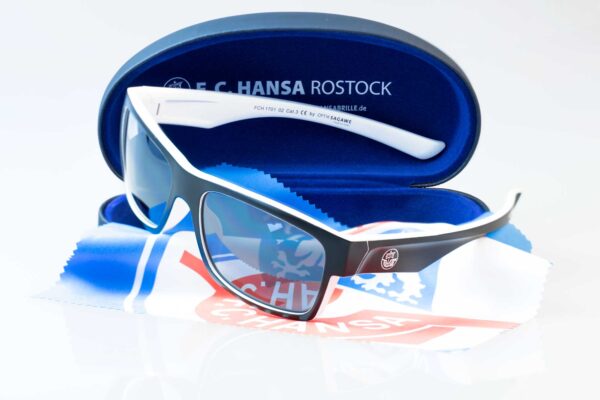 F.C. Hansa Rostock Sonnenbrille - schwarz-weiss - Hansa Kombiangebot
